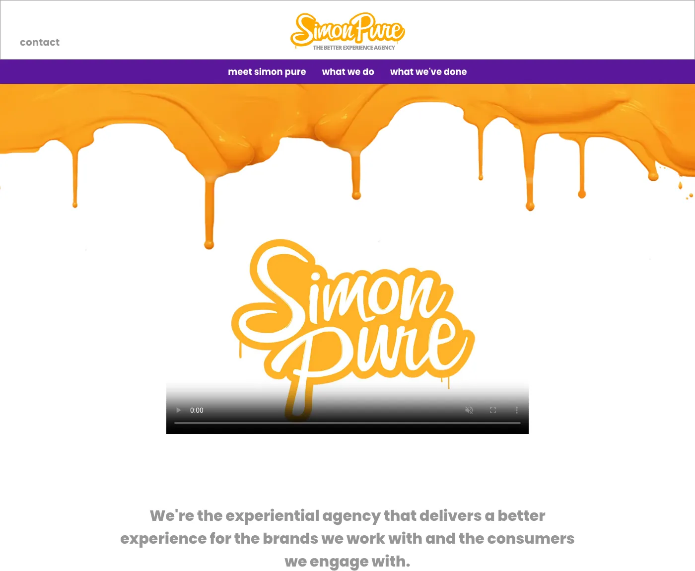 The current simonpure.ca homepage